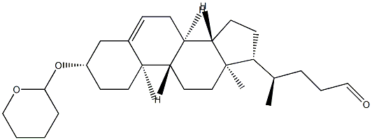(3β)-3-[(Tetrahydro-2H-pyran-2-yl)oxy]-chol-5-en-24-al Structure