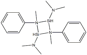 N,N,N',N',2,4-Hexamethyl-2,4-diphenylcyclobutanedisilazane-1,3-diamine Structure