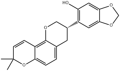 6-[(S)-3,4-Dihydro-8,8-dimethyl-2H,8H-benzo[1,2-b:3,4-b']dipyran-3-yl]-1,3-benzodioxol-5-ol Structure