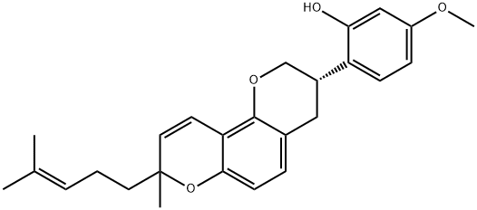 2-[3,4-Dihydro-8-methyl-8-(4-methyl-3-pentenyl)-2H,8H-benzo[1,2-b:3,4-b']dipyran-3-yl]-5-methoxyphenol 结构式