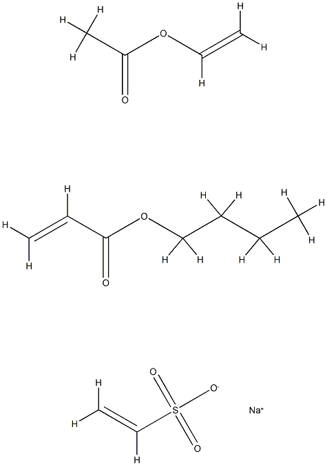2-Propenoic acid, butyl ester, polymer with ethenyl acetate and sodium ethenesulfonate Structure