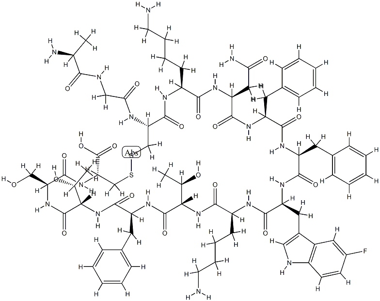 somatostatin, 5-fluoro-Trp(8)- Structure