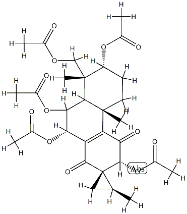 [(2S,2'S)-3β,7β,9α,10β-Tetrakis(acetyloxy)-3,4,4b,5,6,7,8,8a,9,10-decahydro-2',4bα,8-trimethyl-1,4-dioxospiro[phenanthrene-2(1H),1'-cyclopropan]-8β-yl]methanol acetate Structure