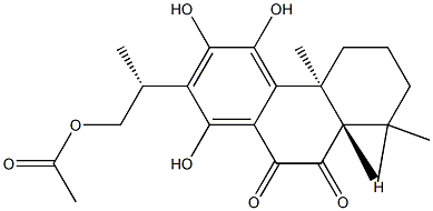 (2R)-2-[(4aS)-1,2,3,4,4a,9,10,10aα-Octahydro-5,6,8-trihydroxy-1,1,4aβ-trimethyl-9,10-dioxophenanthren-7-yl]-1-propanol 1-acetate Structure