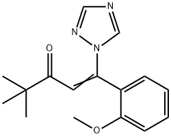 1-(2-甲氧基苯基)-4,4-二甲基-1-(1H-1,2,4-三唑-1-基)-1-戊烯-3-酮, 66627-72-3, 结构式
