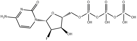 Cytidine 5'-(tetrahydrogen triphosphate), 2'-deoxy-2'-fluoro- 结构式