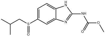 5(6)-isobutylsulfinyl-2-carbomethoxyaminobenzimidazole Structure