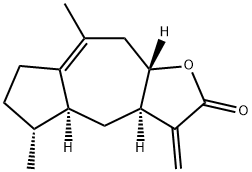 (3aR)-3aα,4,4aα,5,6,7,9,9aβ-Octahydro-5α,8-dimethyl-3-methyleneazuleno[6,5-b]furan-2(3H)-one 结构式