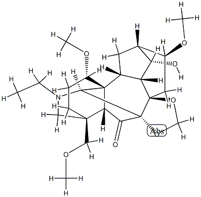 (14S,16S)-20-Ethyl-14-hydroxy-1α,16-dimethoxy-4-methoxymethyl-7,8-methylenebisoxyaconitan-6-one 结构式