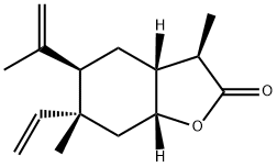 (3R)-3aα,4,5,6,7,7aα-Hexahydro-6β-vinyl-3α,6-dimethyl-5α-(1-methylethenyl)benzofuran-2(3H)-one Structure