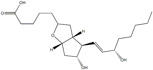 (13E,15S)-6,9α-Epoxy-11α,15-dihydroxyprost-13-en-1-oic acid Structure