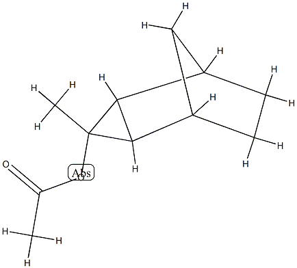 Tricyclo[3.2.1.02,4]octan-3-ol, 3-methyl-, acetate, (1-alpha-,2-ba-,3-alpha-,4-ba-,5-alpha-)- (9CI) 结构式