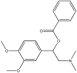 1-(3,4-Dimethoxyphenyl)-2-(dimethylamino)ethyl=benzoate 结构式