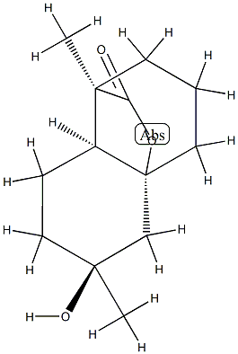 (1R,8aα)-1,3,4,5,6,7,8,8a-Octahydro-6β-hydroxy-1,6-dimethyl-2H-4aα,1-(epoxymethano)naphthalen-10-one 结构式
