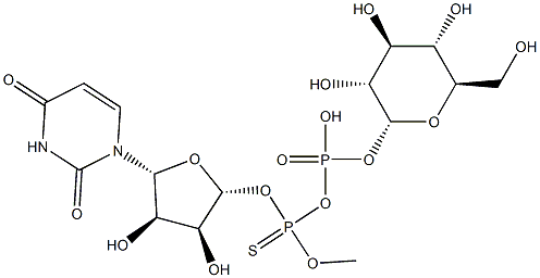 uridine phosphate-beta-thiophosphate glucose Structure