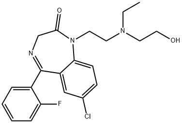 hydroxyethylflurazepam 结构式
