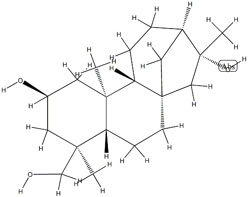 (4S)-Kaurane-2β,16,19-triol Structure