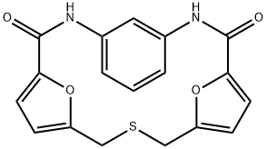 22,23-Dioxa-9-thia-2,16-diazatetracyclo[15.3.1.14,7.111,14]tricosa-4,6,11,13,17,19,21(1)-heptaene-3,15-dione 结构式