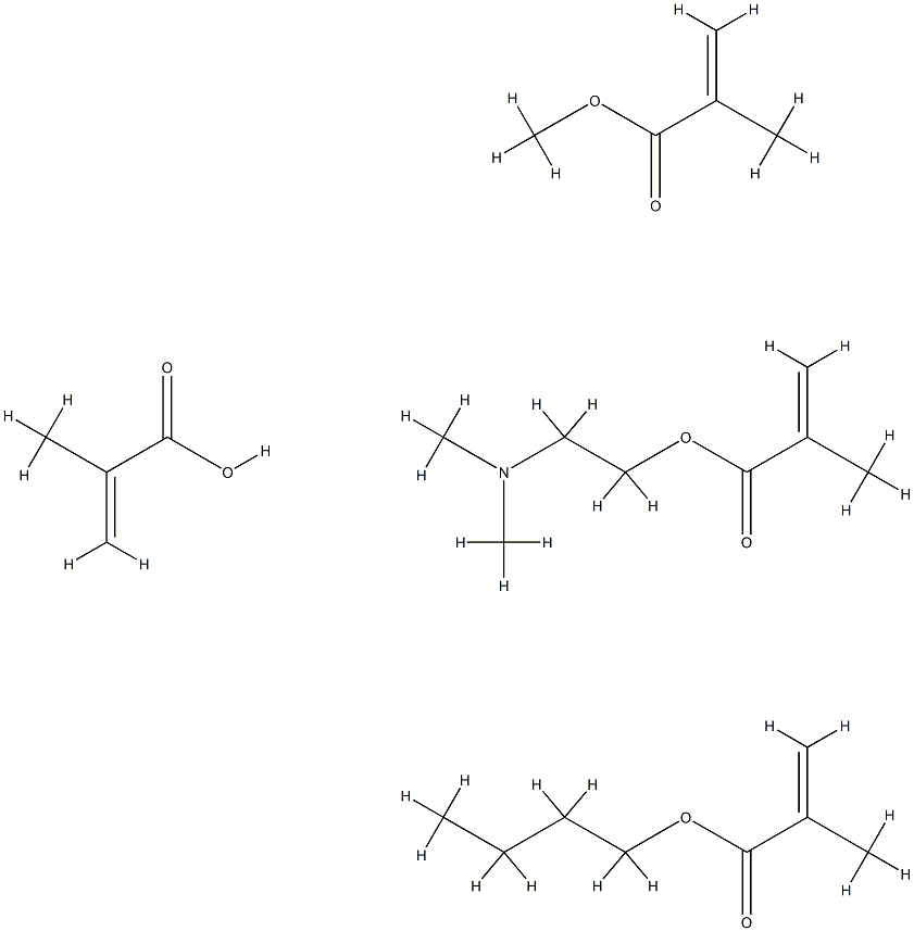2-Propenoic acid, 2-methyl-, polymer with butyl 2-methyl-2-propenoate, 2-(dimethylamino)ethyl 2-methyl-2-propenoate and methyl 2-methyl-2-propenoate Structure