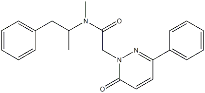 (+)-N-Methyl-N-(α-methylphenethyl)-6-oxo-3-phenyl-1(6H)-pyridazineacetamide Structure