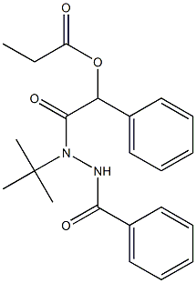 N-(1,1-Dimethylethyl)-N'-benzoyl-α-(1-oxopropoxy)benzeneacetohydrazide Structure