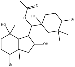 7-Bromo-α-(4-bromo-1-hydroxy-3,3-dimethylcyclohexyl)octahydro-2,4-dihydroxy-4,7a-dimethyl-1H-indene-3-methanol 3-acetate Structure