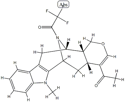 4-(Trifluoroacetyl)-4-demethylalstphyllan-19-one 结构式