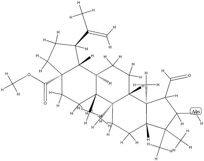 2-Formyl-3-hydroxy-A(1)-norlup-20(29)-en-28-oic acid methyl ester 结构式