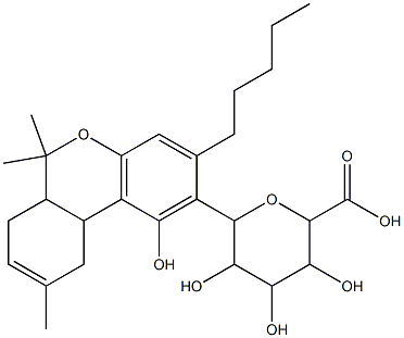 tetrahydrocannabinol C4'-glucuronide 结构式