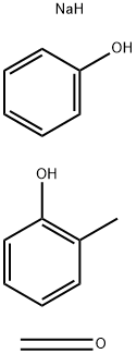 2-Methylphenol, formaldehyde, phenol polymer, sulfonated, sodium salt 结构式