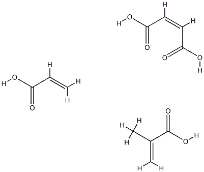 2-Butenedioic acid (Z)-, polymer with 2-methyl-2-propenoic acid and 2-propenoic acid Structure