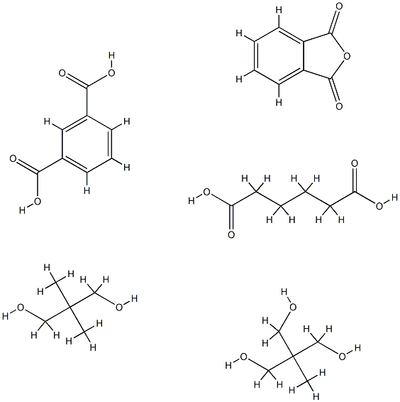 1,3-Benzenedicarboxylic acid, polymer with 2,2-dimethyl-1,3-propanediol, hexanedioic acid, 2-(hydroxymethyl)-2-methyl-1,3-propanediol and 1,3-isobenzofurandione Structure