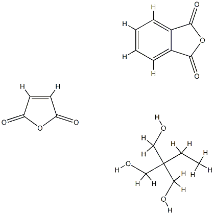 邻苯二甲酸酐与2-乙基-2-羟甲基-1,3-丙二醇和2,5-呋喃二酮的聚合物, 67815-78-5, 结构式
