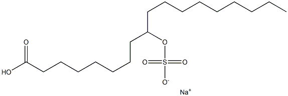 9-(Sulfooxy)octadecanoic acid 1-sodium salt Structure