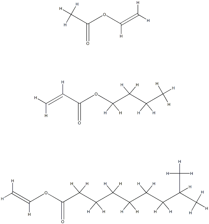 乙酸乙烯酯与支叔癸酸乙烯酯和丙烯酸丁酯的聚合物, 67828-12-0, 结构式