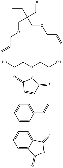 1,3-Isobenzofurandione, polymer with 2,2-bis[(2-propenyloxy)methyl]-1-butanol, ethenylbenzene, 2,5-furandione and 2,2'-oxybis[ethanol] Structure