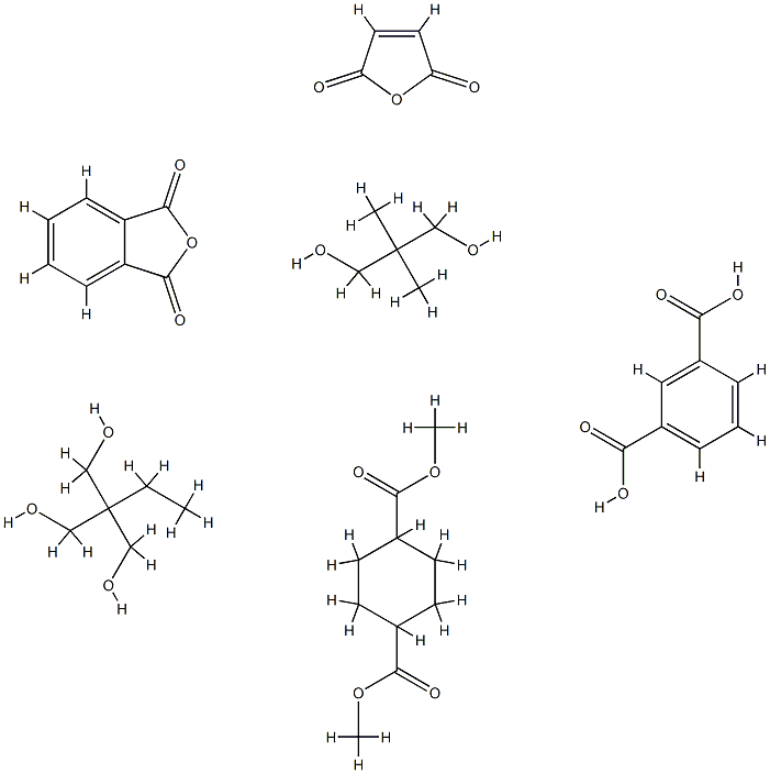 1,3-Benzenedicarboxylic acid, polymer with dimethyl 1,4-cyclohexanedicarboxylate, 2,2-dimethyl-1,3-propanediol, 2-ethyl-2-(hydroxymethyl)-1,3-propanediol, 2,5-furandione and 1,3-isobenzofurandione Structure