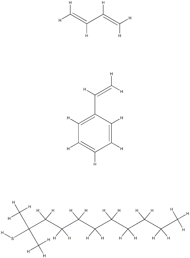 tert-Dodecanethiol, telomer with 1,3-butadiene and ethenylbenzene 结构式