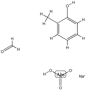 亚硫酸一钠盐与甲醛及甲酚的聚合物 结构式