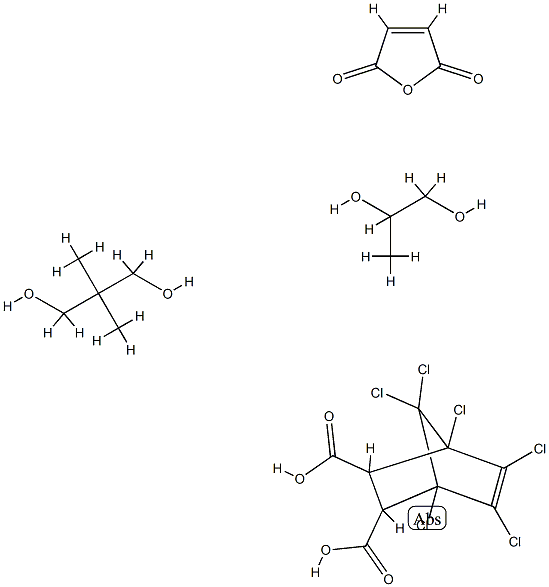 Bicyclo[2.2.1]hept-5-ene-2,3-dicarboxylic acid,1,4,5,6,7,7-hexachloro-,polymer with 2,2-dimethyl-1,3-propanediol,2,5-furandione and 1,2-propanediol Structure