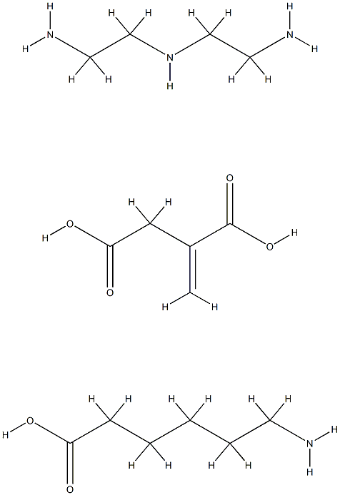 6-Aminohexanoic acid, itaconic acid, diethylene triamine polymer Structure