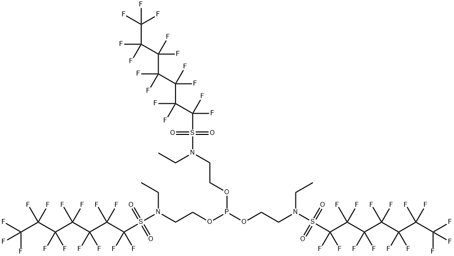 N,N',N''-[phosphoryltris(oxyethylene)]tris[N-ethyl-1,1,2,2,3,3,4,4,5,5,6,6,7,7,7-pentadecafluoroheptane-1-sulphonamide] Structure