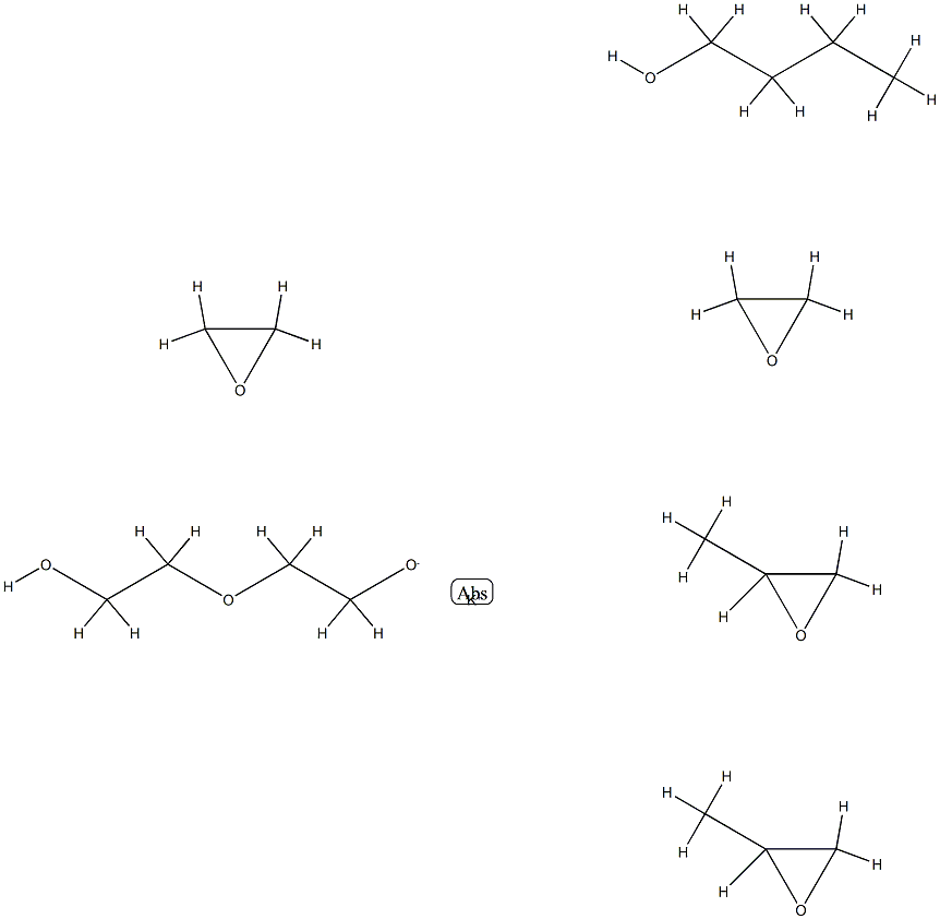Oxirane, methyl-, polymer with oxirane, ether with 2,2'-oxybis[ethanol] (2:1), butyl ether, potassium salt Structure