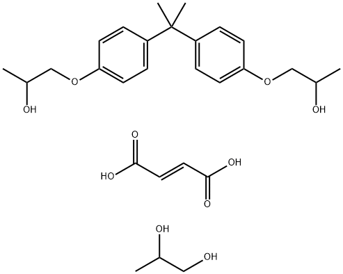 顺丁烯二酸酐与1,2-丙二醇和1,1'-[(1-甲基亚甲基)双(4,1-亚苯氧基)]双-2-丙醇的聚合物 结构式