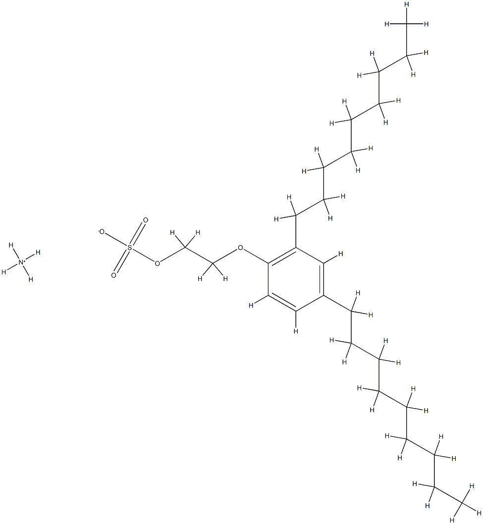 聚(环氧乙烷)-Α-磺酸-Ω-(二壬苯氧基)-铵盐, 68003-22-5, 结构式