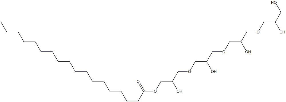 聚甘油-4 硬脂酸酯 结构式