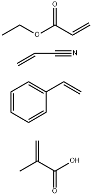2-Propenoic acid, 2-methyl-, polymer with ethenylbenzene, ethyl 2-propenoate and 2-propenenitrile, ammonium salt Structure