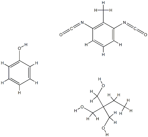 1,3-Propanediol, 2-ethyl-2-(hydroxymethyl)-, polymer with 1,3-diisocyanatomethylbenzene, phenol-blocked Structure