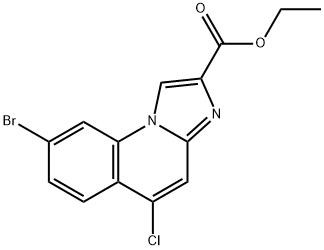 Imidazo1,2-aquinoline-2-carboxylic acid, 8-bromo-5-chloro-, ethyl ester 结构式