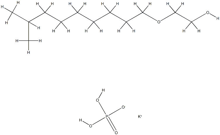 Α-异癸基-Ω-羟基聚(氧-1,2-乙二基)磷酸酯钾盐, 68071-17-0, 结构式